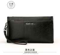 Mens Clutches Handbags Solid Man Split Leather Clutch Purse Hand Bag Business Casual Wallet Handbag for Male New Fashion