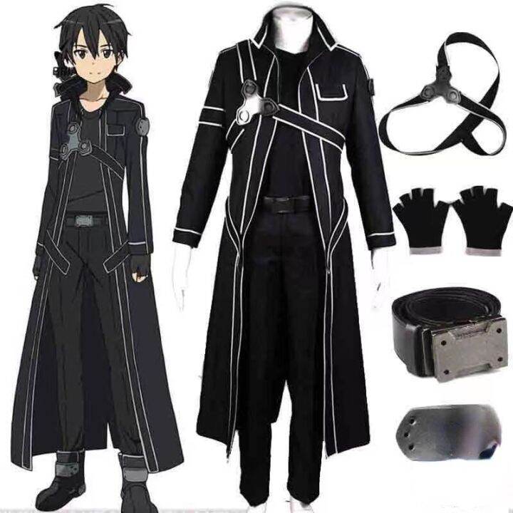 Anime Sword Art Online Cosplay Costumes Kirito Kazuto Kirigaya Jacket