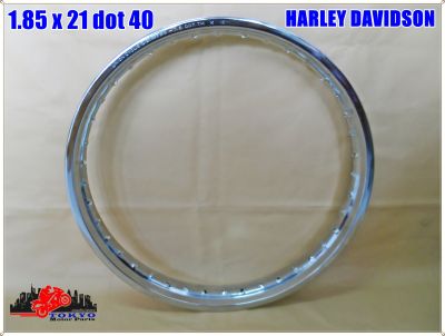 HARLEY DAVIDSON "CHROME" STEEL WHEEL size 1.85x21 (DOT 40)  // วงล้อเหล็ก(ชุบโครเมียม) HARLEY DAVIDSON ขอบ 1.85 x 21 dot 40 รู ขอบ21