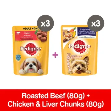 Pedigree chicken outlet and liver chunks