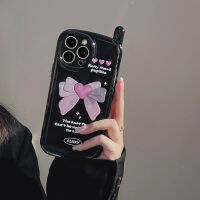 เคสโทรศัพท์แฟชั่นรูปโบว์3D แบบเป็นลอนใช้ได้กับ IPhone 13 12 11 Pro Max XS TPU นุ่มกันกระแทกเรียบฝาหลัง