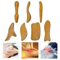 ไม้ธรรมชาติ Guasha Massager Board แบบดั้งเดิมด้วยตนเอง Scraper แผ่นนวด Gua Sha SPA Therapy Relaxation Health Care-Piejt