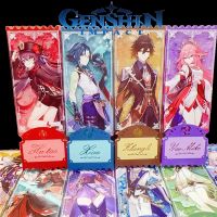 New 18cm Genshin Impact Ticket Stub Guka Brick Alec Quicksand Glitter Anime Character Model Vertical Drawing CosPlay Fan Gift