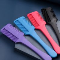 【YF】❉✉✠  1pc Hairdressing Comb Haircut Carbon Handle Hair Brushes with Thinning Trimmer Barber Styling