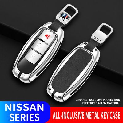 Zinc Alloy Leather Car Remote Key Case Cover Shell Nissan Qashqai X-Trail T32 T31 Juke J10 J11 Kicks Tiida Pathfinder Note