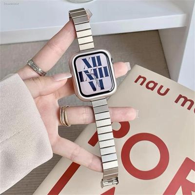 ☒✒❐ Watchband For Apple Watch Band 40mm 44mm 41mm 45mm 38mm 42mm Slim Bracelet Women Metal Strap for iWatch Ultra 49 Series 876SE543