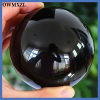 OWMXZL 30mm/40mm/50mm ของตกแต่งบ้าน ถลุง พลอยธรรมชาติ Black Obsidian ลูกบอลคริสตัล หินควอตซ์ ทรงกลมขนาดใหญ่