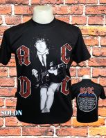 เสื้อวง AC DC วงร็อค ไม่มีตะเข็บข้าง คอฟิต ป้ายUS เสื้อวินเทด เสื้อผู้ชาย เสื้อทัวร์ วงร็อคต่างประเทศ