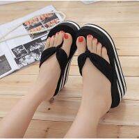 Womens Flip-flops Non-slip High-heeled Summer Selipar Wanita