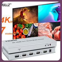 4K 4X1 HDMI Multi-Viewer 1080P 60Hz 2 3 4 Dual Quad Screen HDMI Multipviewer วิดีโอสวิตช์ไร้รอยต่อสำหรับกล้อง PS4 PC