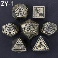 Mehao โลหะชื้น; D ลูกเต๋าหลายเหลี่ยมลูกเต๋า Rpg ตารางเกม Dice7pcs โฟกัสสำหรับ Dnd Rpg เกมกระดาน Mtg เกมดันเจี้ยนส์แอนด์ดรากอนส์ D6 D %