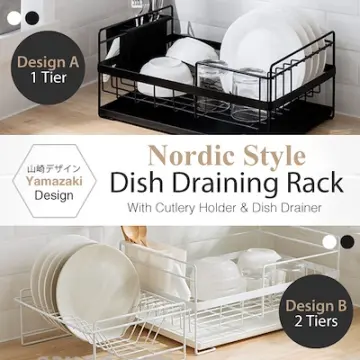 Large Kitchen Dish Rack Stainless Steel Dish Drying Rack Over The Sink with  Handle Cutlery Holder Cutting Board Rack Drip Tray - China Dish Rack and  Dish Drying Rack price