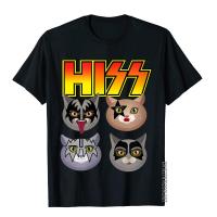 Hiss Funny Cats Kittens Rock Rockin Gift Tee Pun T-Shirt Cotton Group Tops &amp; Tees High Quality Mens T Shirts Hip Hop
