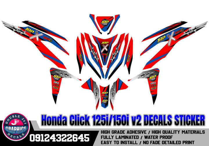 Honda Click 125i/150i V2 Decals Sticker | Lazada PH