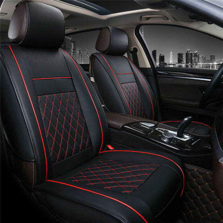 universal-pu-leather-car-seat-cover-cushions-front-black-with-red-stitching-seat-cover-leather-car-seat-cover-car-cushion