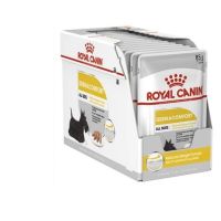 [ส่งฟรี]Royal Canin Loaf Dermacomfort Pouch อาหารสุนัขแบบเปียกชนิดซอง สำหรับสุนัขขนและผิวแพ้ง่ายขนาด 85 ก x12 ซอง