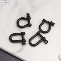 YANL MALL กลางแจ้ง ขั้วต่อสกรู Shackle Fob ตะขอพวงกุญแจ พวงกุญแจ D Bow Staples Solid Carabiner