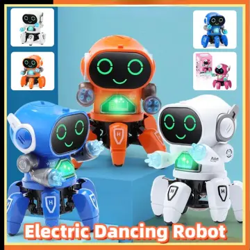 Kids Dancing Robot Toys With Light Music Six-claw Electronic Toy Gift Smart  Mini Robot Travel Toy