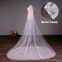 Wedding Accessories Two Layers 3meter 5meter Long Свадебные аксессуары для волос Comb Veil White Ivory Champagne Bridal Veils Hair Accessories