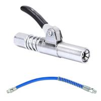 Manual Grease Pump Head Syringe Nozzle Accessory Oil Filling Tool Grease Nipple Fittings with 30cm Hose