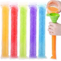 hot【cw】 Disposable Popsicle Pop Mold Sticks Freezer Tubes with Silicone Funnel for Fruit Yogurt Smoothies