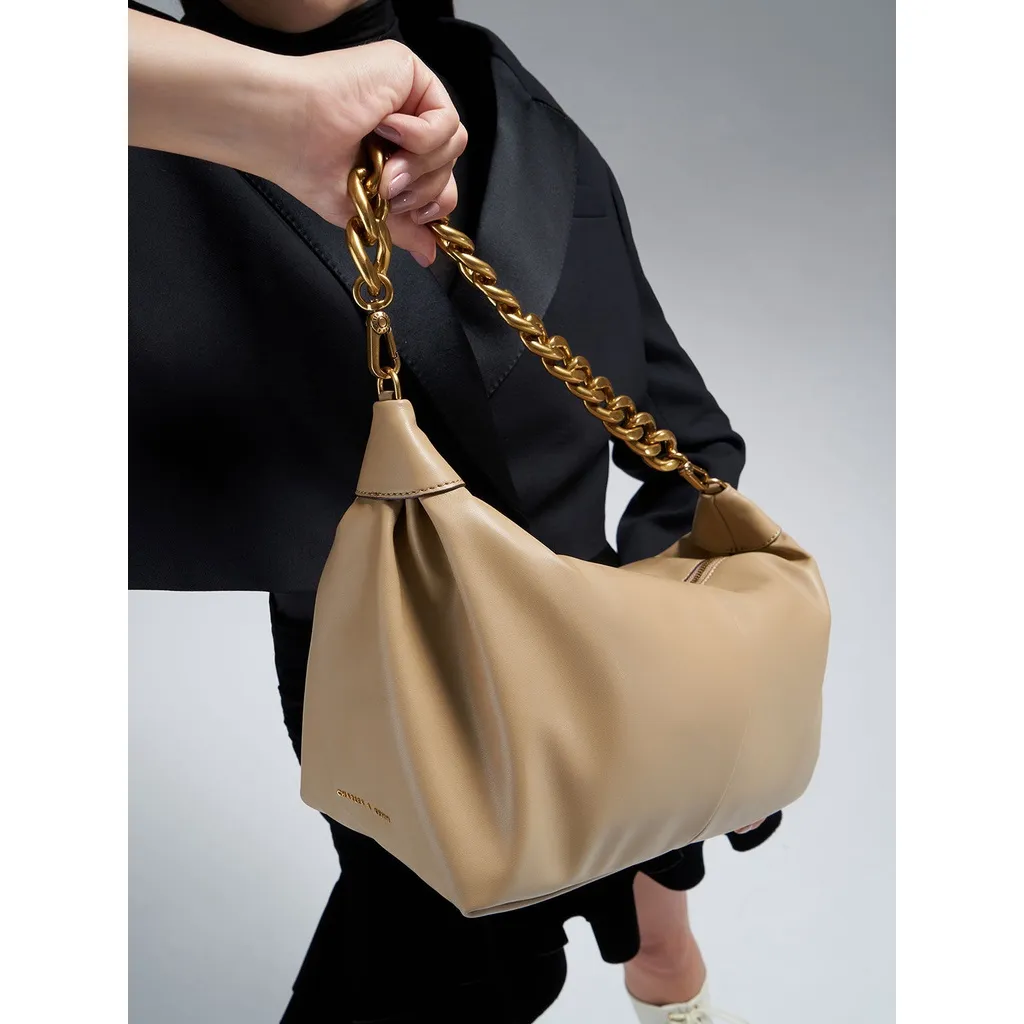 CNK Chunky Chain Link Hobo Bag Shoulderbag Slingbag New Handle Bag charlesˉ  and keithˉ2-40781707 