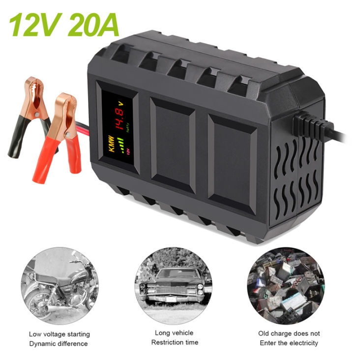 แบตเตอรี่12v-รถ10a-มอเตอร์ไซค์ที่ชาร์จที่ชาร์จแบตเตอรี่รถยนต์แบตเตอรี่อัจฉริยะ