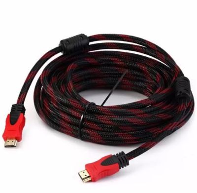 HDMI Cable High Speed HDMI V.1.4 M/M ยาว10M สายถัก (Black/Red) PT SHOP