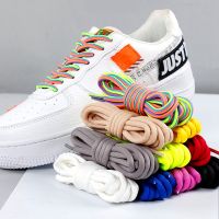 1 Pair High-Quality Strong Round Shoelaces Rainbow Solid Classic Martin Boots Lace Casual Sneakers Laces Strings Dropshipping