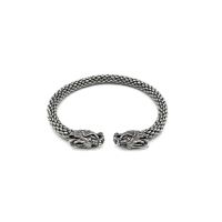 กำไลหัวมังกร ลายถักเปีย ข้อมือ 6.5 - 7 นิ้ว ใส่ได้ครับ เงินแท้ 925 : DSP 925 Sterling Silver Braided Bracelet [GSPB0365]