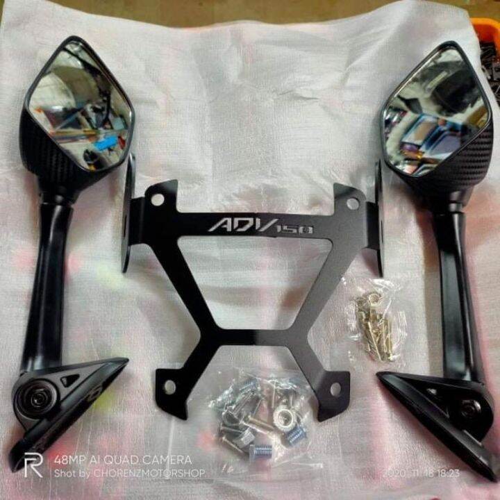 ADV 150&160 WINDSHIELD BRACKET WITH SIDE MIRROR Lazada PH