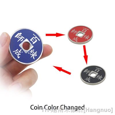 yjbu☾▥✶  Coin Color be Changed Instantaneously Tricks Coins Disappearing Close Up Street Prop Gimmick