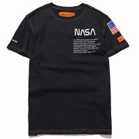 พร้อมสต็อกผลิตภัณฑ์ใหม่ HERON PRESTON X NASA สตรีทพื้นที่แบบอินเทรนด์เสื้อยืดเสื้อยืดฤดูร้อน [M-XL]