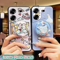 Silicone Cartoon Phone Case For Tecno Pova5 4G Cute glisten Anti-knock Anti-dust TPU Dirt-resistant Kickstand Durable