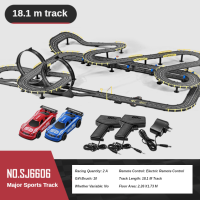 ฟรีเด็กผสมTrack Racingของเล่นไฟฟ้าDouble TrackรถSuperยาวTrack Boyแผงควบคุมระยะไกลด้วยสัญญาณไฟฟ้าRacing 18เมตรTrack