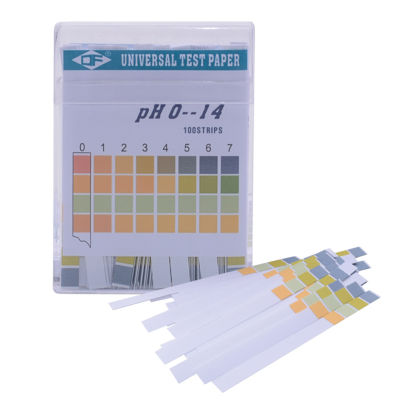 RCYAGO 100Pcs Universal PH Test Paper Test Strip 0-14PH Range ตัวบ่งชี้อัลคาไลน์ที่เป็นกรด