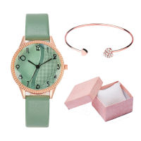 Rose Gold Creative Texture Digital Fashion Watch Ladies Fashion Belt Quartz Watch Womens Diamond Foreign Trade Hot Style ~