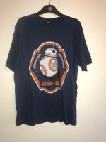 Star wers BB-8 BB8 บุรุษสีน้ำเงินเข้มพิมพ์เสื้อแขนสั้นขนาด M