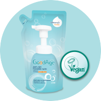 GOODAGE ANTI-DRY FOAMING BATH Refill วิปโฟมอาบน้ำ กู๊ดเอจ ผิวแห้ง-แห้งมาก 430 มล. 1 ถุงเติม