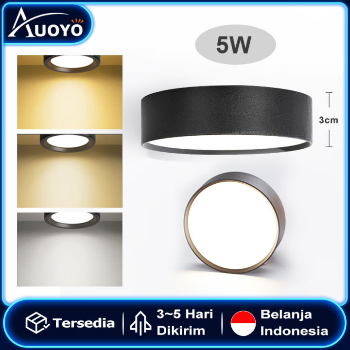 Auoyo LED Downlight 5W 12W Lampu Plafon Rumah Indoor Wall Lampu Stair ...