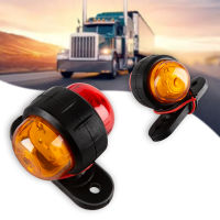 4PCS Yellow Red 2LED Corner Car Side Marker Lights LED Lights Outline Lamps Car Warning Light For Truck Trailer Van Bus 12V-24V