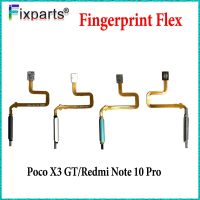 สําหรับ Xiaomi Poco X3 GT ปุ่มโฮมลายนิ้วมือริบบิ้นระบุเซ็นเซอร์สายดิ้นสําหรับลายนิ้วมือ Redmi Note 10 Pro