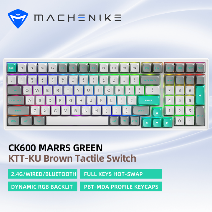 มาใหม่-machenike-ck600วิศวกรรมแป้นพิมพ์100คีย์สามโหมดบลูทูธ-2-4กรัม-สายคีย์บอร์ดไร้สายร้อนถอดเปลี่ยนได้-rgb-backlit-pbt-csa-ปุ่มกดคีย์บอร์ดเกมสำหรับ-mac-windows