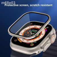 เคส2023 ✓ ฟิล์มกระจกนิรภัยเคสสำหรับ Apple Watch กรอบโลหะผสมอัลตร้า49มม. อะลูมิเนียมปกป้องหน้าจอสำหรับ IWatch Ultra 49มม.