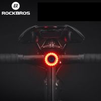 № ROCKBROS Bike Tail Light MTB Road Bike Night Cycling Rear Light Smart Brake Sensor Warning Light Waterproof Bicycle Accessories