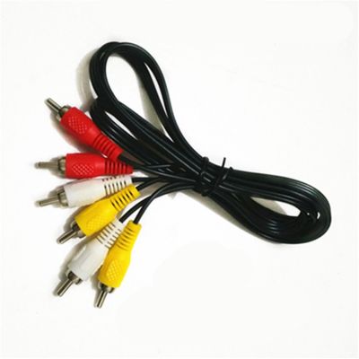 Kabel AV Video Audio Komposit 3 RCA Ke 3 RCA Kabel Pria Ke Set Kabel-Top Box Kabel Pemutar