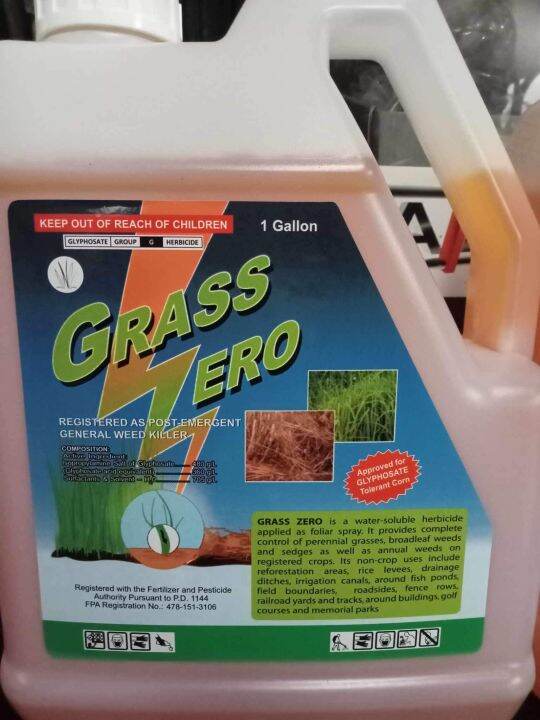 GRASS ZERO WEED CONTROL HERBICIDE SOLD PER PIECE 1 GALLON | Lazada PH