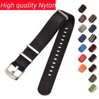 Nylon Canvas Watchband for Nato Strap Smartwatch james bond Rolex Omega 18mm 20mm 22mm 24mm green black blue orange red brown Straps