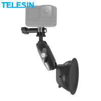 TELESIN ถ้วยดูดอลูมิเนียมอัลลอย TE-SUC-010,ขายึดสกรูสองหัวขนาด1/4นิ้วสำหรับสมาร์ทโฟน GoPro 10 9