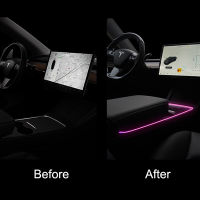 Neon Light Tubes RGB Interior LED Strip Lights with App Controller For Tesla Model 3 Model Y Center Console Dashboard Light